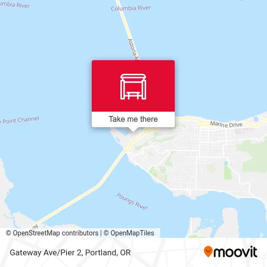 Gateway Ave/Pier 2 map