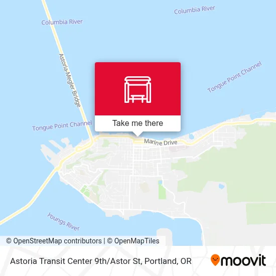 Astoria Transit Center 9th / Astor St map