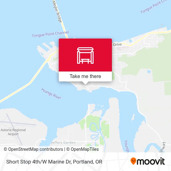 Short Stop 4th/W Marine Dr map