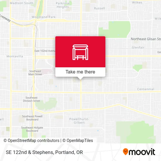 SE 122nd & Stephens map