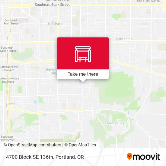 Mapa de 4700 Block SE 136th