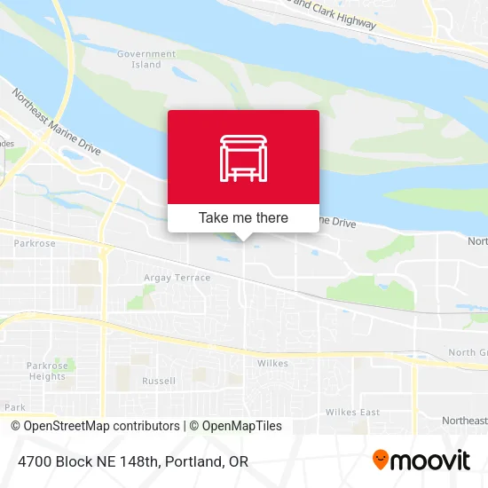 Mapa de 4700 Block NE 148th