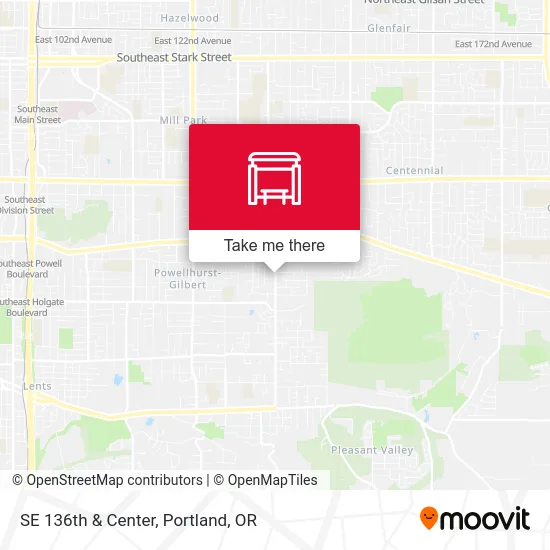 SE 136th & Center map