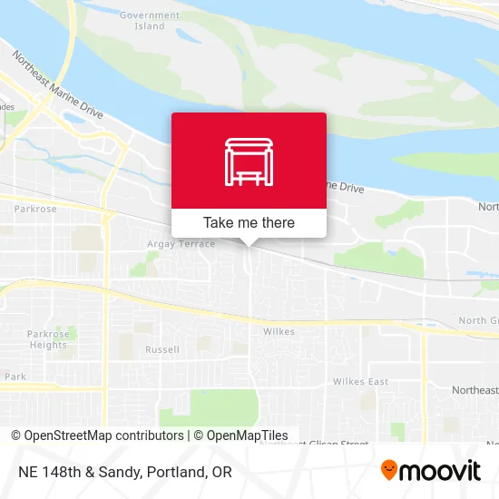 NE 148th & Sandy map