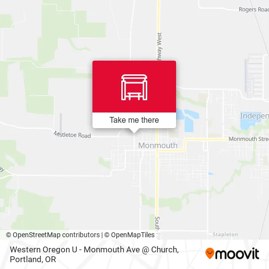 Western Oregon U - Monmouth Ave @ Church map