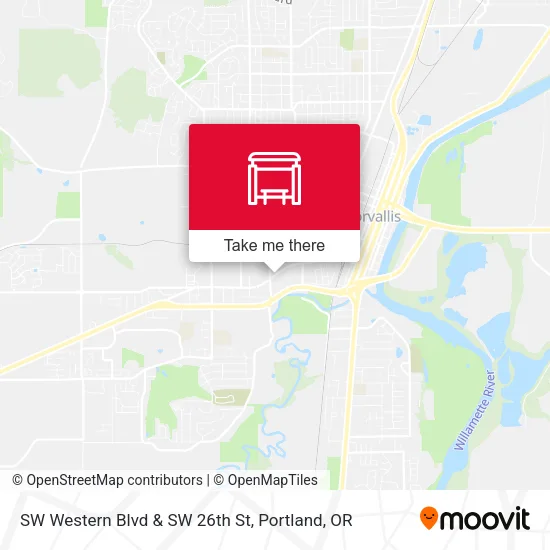 SW Western Blvd & SW 26th St map