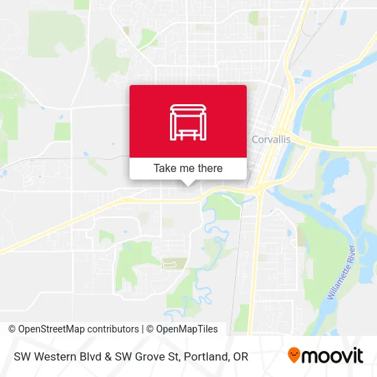 SW Western Blvd & SW Grove St map