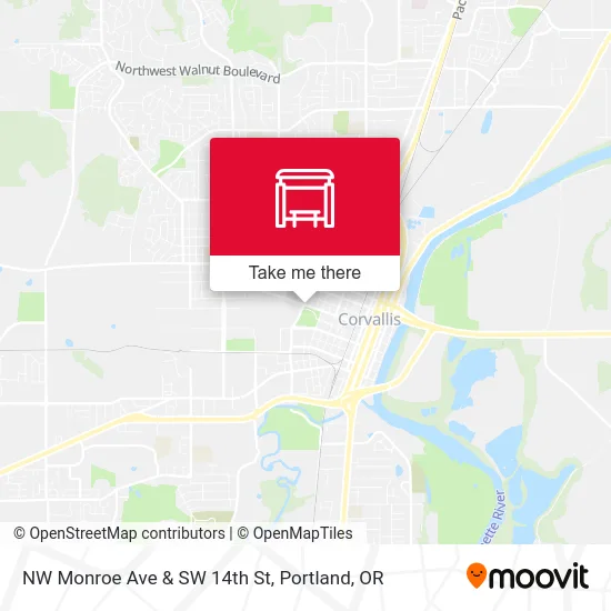 NW Monroe Ave & SW 14th St map