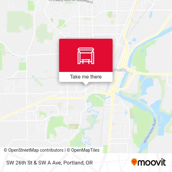 SW 26th St & SW A Ave map