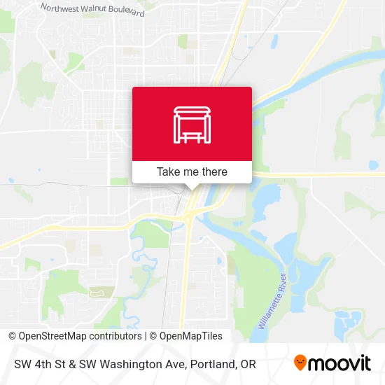SW 4th St & SW Washington Ave map