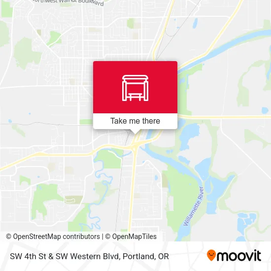 SW 4th St & SW Western Blvd map