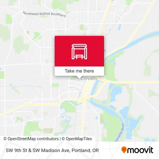 SW 9th St & SW Madison Ave map
