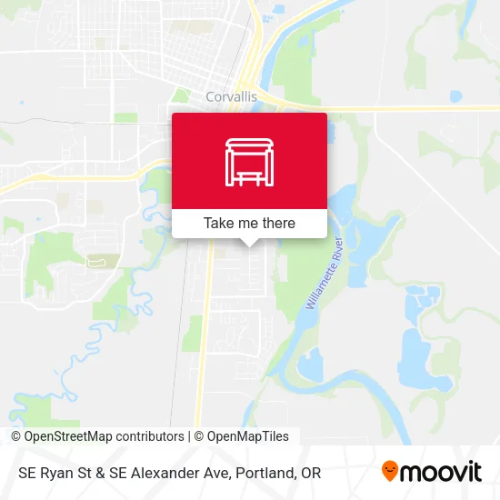 SE Ryan St & SE Alexander Ave map