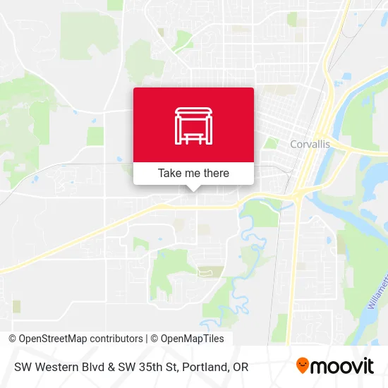 SW Western Blvd & SW 35th St map