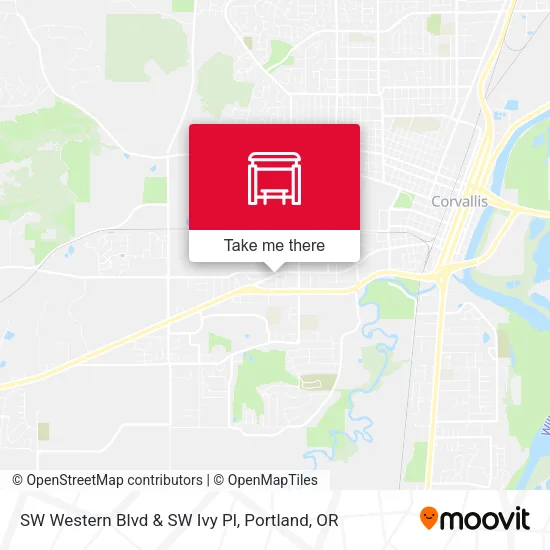 SW Western Blvd & SW Ivy Pl map