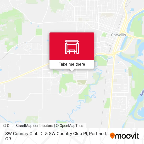 SW Country Club Dr & SW Country Club Pl map
