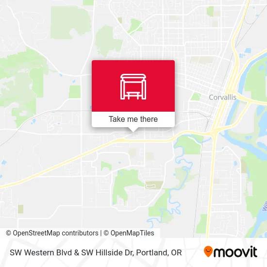 SW Western Blvd & SW Hillside Dr map