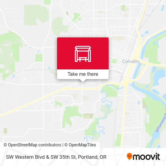 SW Western Blvd & SW 35th St map