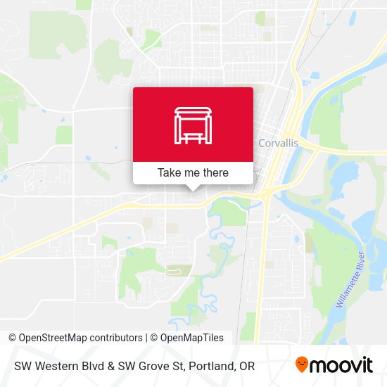 SW Western Blvd & SW Grove St map