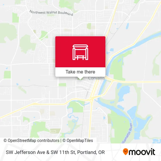 SW Jefferson Ave & SW 11th St map