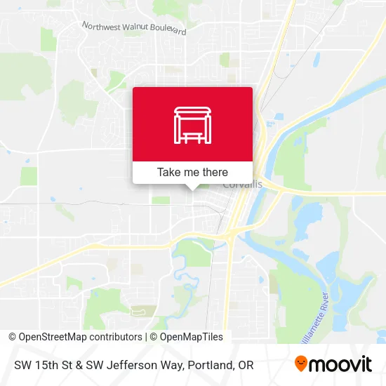 SW 15th St & SW Jefferson Way map