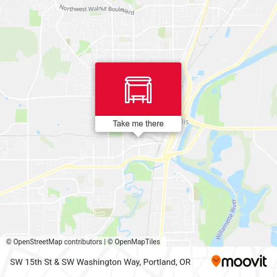 SW 15th St & SW Washington Way map