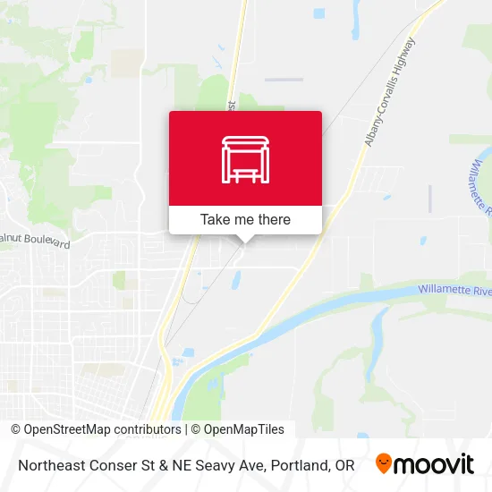 Northeast Conser St & NE Seavy Ave map