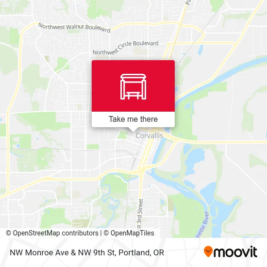 NW Monroe Ave & NW 9th St map