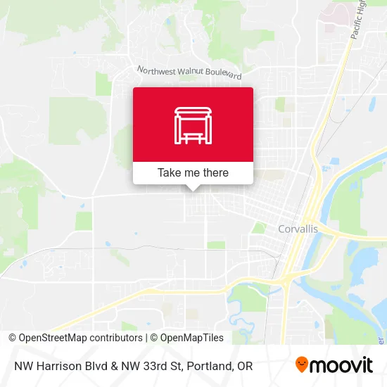 NW Harrison Blvd & NW 33rd St map