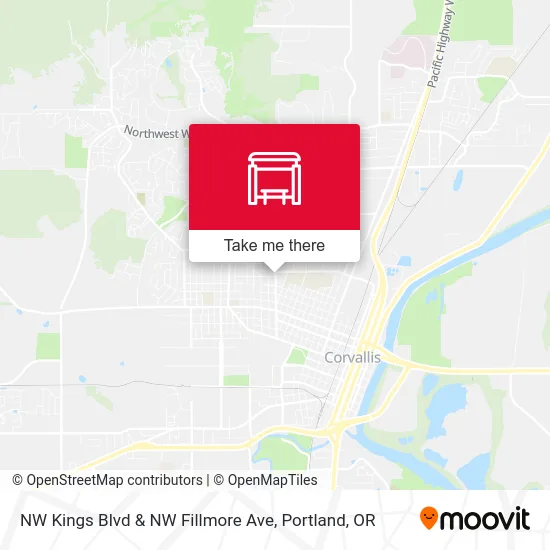 NW Kings Blvd & NW Fillmore Ave map