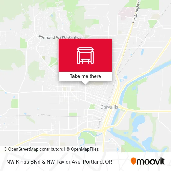 NW Kings Blvd & NW Taylor Ave map