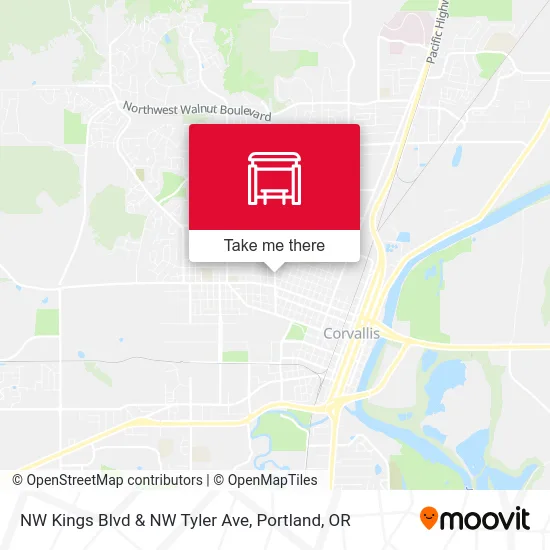 NW Kings Blvd & NW Tyler Ave map