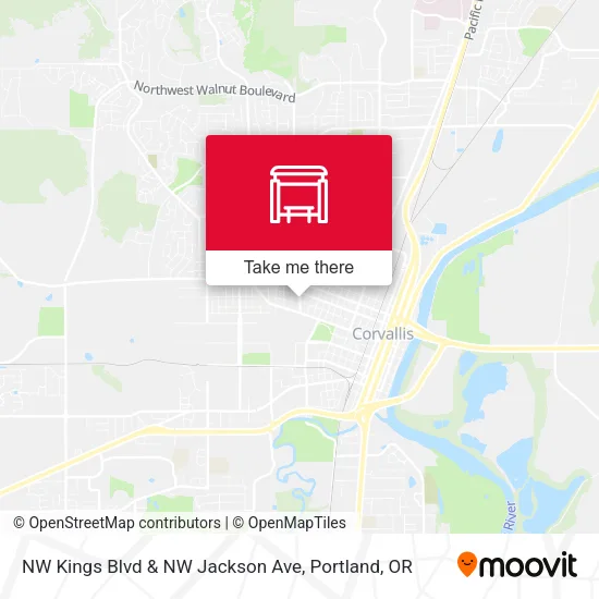 NW Kings Blvd & NW Jackson Ave map