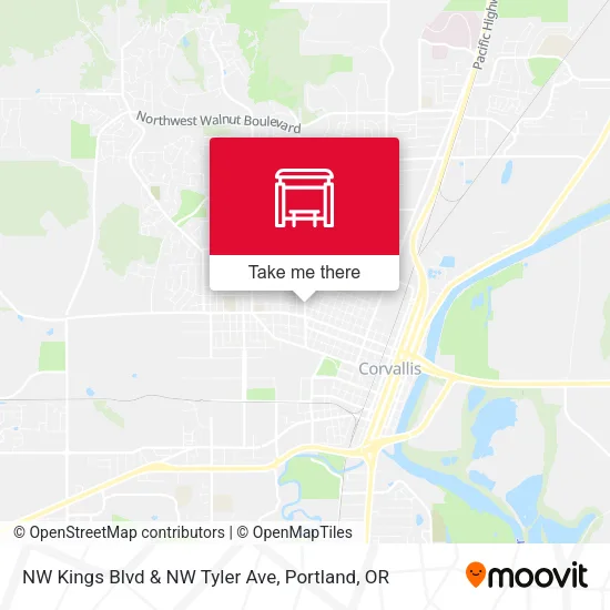 NW Kings Blvd & NW Tyler Ave map