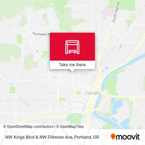 NW Kings Blvd & NW Fillmore Ave map