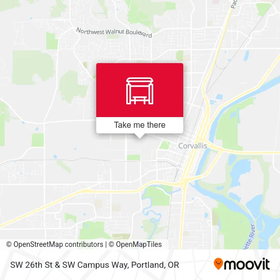 SW 26th St & SW Campus Way map