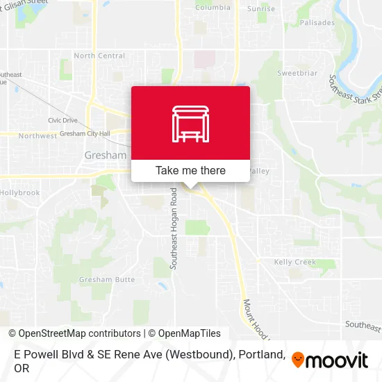 Mapa de E Powell Blvd & SE Rene Ave (Westbound)