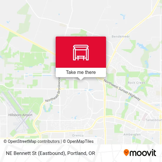 NE Bennett St (Eastbound) map