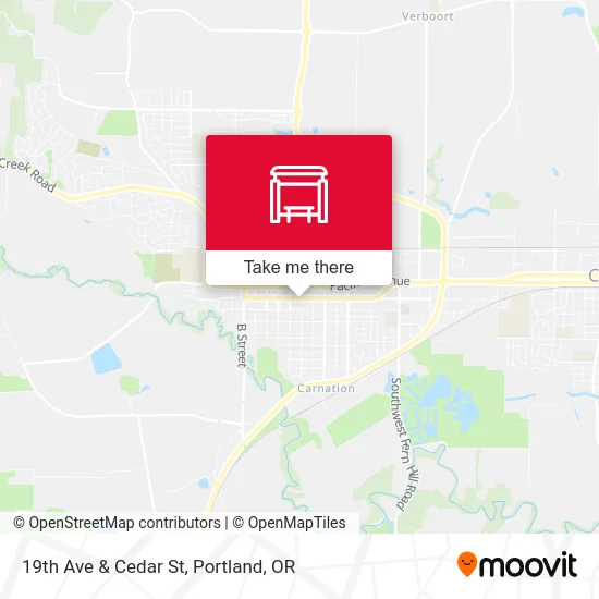 19th Ave & Cedar St map