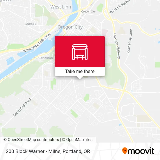 Mapa de 200 Block Warner - Milne