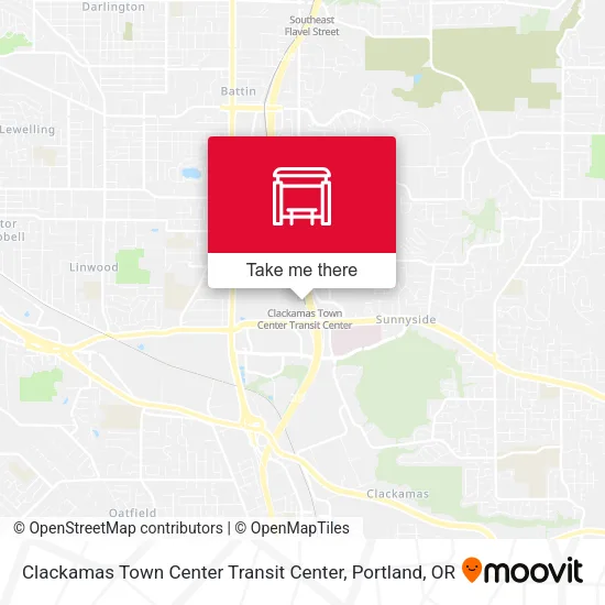 Mapa de Clackamas Town Center Transit Center