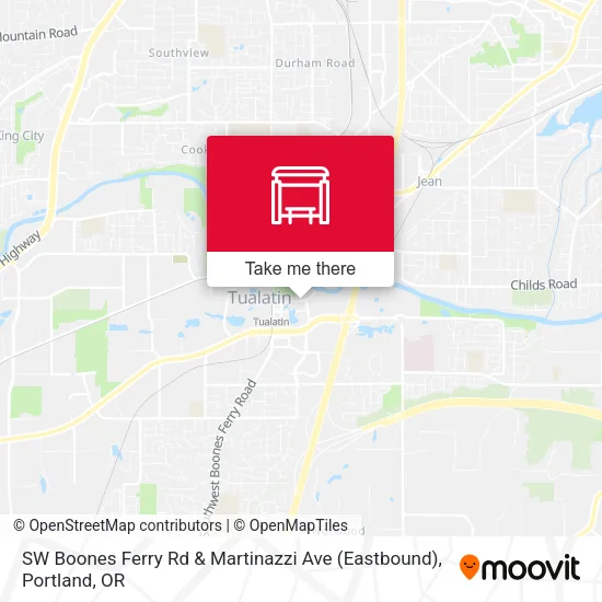 Mapa de SW Boones Ferry Rd & Martinazzi Ave (Eastbound)