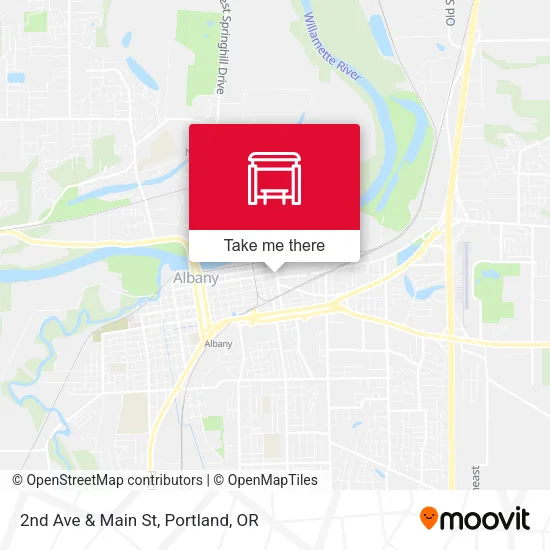 2nd Ave & Main St map