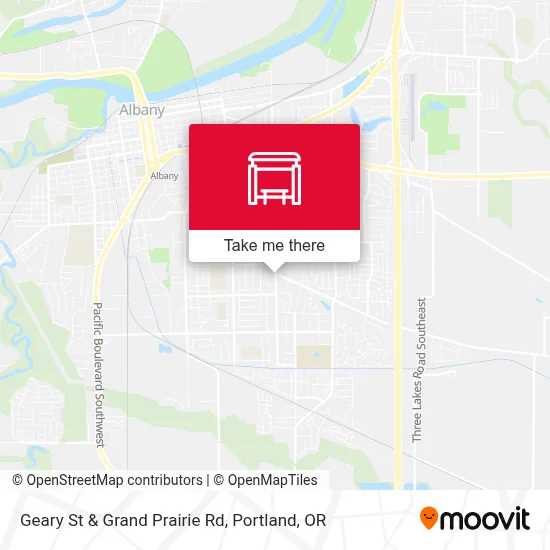 Geary St & Grand Prairie Rd map