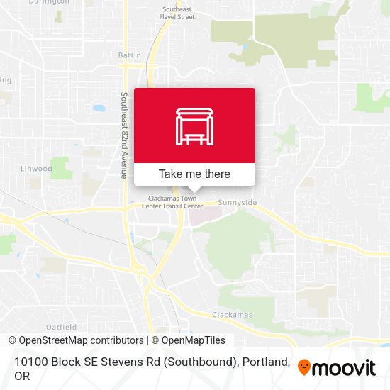 10100 Block SE Stevens Rd (Southbound) map