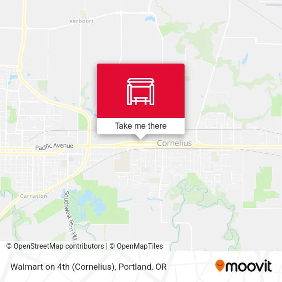 Walmart on 4th (Cornelius) map