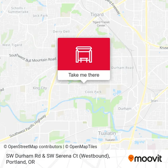 SW Durham Rd & SW Serena Ct (Westbound) map