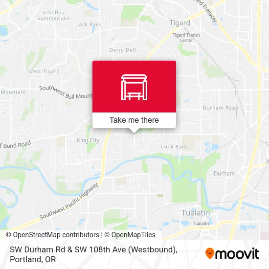 SW Durham Rd & SW 108th Ave (Westbound) map