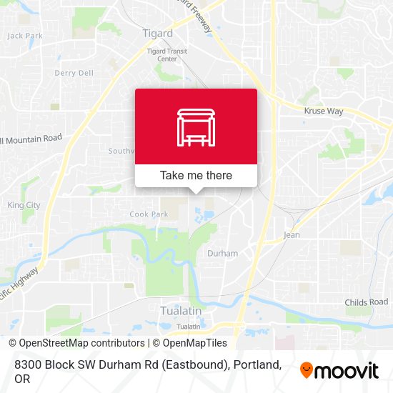 8300 Block SW Durham Rd (Eastbound) map
