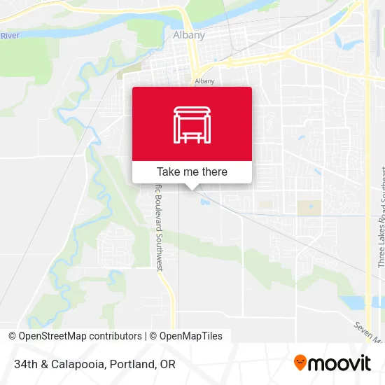 34th & Calapooia map